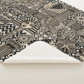 Oude Historische Symbolen Tattoo stijl Sherpa Deken (3/4)