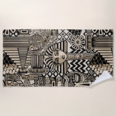 Oude Historische Symbolen Tattoo stijl Strandlaken (Voorkant)