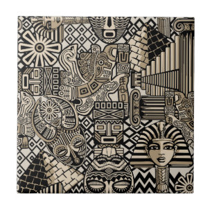 Oude Historische Symbolen Tattoo stijl Tegeltje