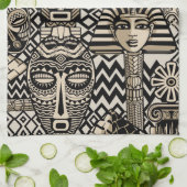 Oude Historische Symbolen Tattoo stijl Theedoek (Gevouwen)