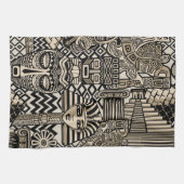 Oude Historische Symbolen Tattoo stijl Theedoek (Horizontaal)