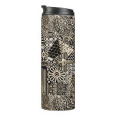 Oude Historische Symbolen Tattoo stijl Thermosbeker (Geroteerd rechts)