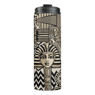 Oude Historische Symbolen Tattoo stijl Thermosbeker