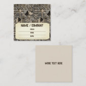 Oude Historische Symbolen Tattoo stijl Vierkante Visitekaartje (Voorkant / Achterkant)