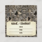 Oude Historische Symbolen Tattoo stijl Vierkante Visitekaartje (Voorkant)