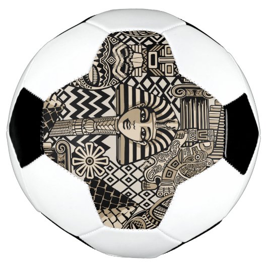 Oude Historische Symbolen Tattoo stijl Voetbal (Gedraaid)