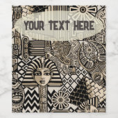 Oude Historische Symbolen Tattoo stijl Wijn Etiket (Enkel label)