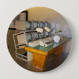 oude historische tv-studio ronde button 4,0 cm