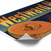  oude "Ho Cantaloupe"-etiketten voor fruitkratten Poster (Hoek)