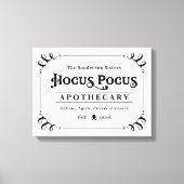 Oude Hocus Pocus Apotheek Zwart en Wit Canvas Afdruk (Voorkant)