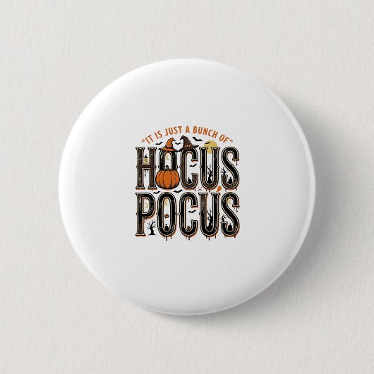 Oude Hocus Pocus Halloween Pompoen Shirt Ontwerp Ronde Button 5,7 Cm (Voorkant)