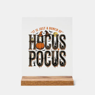 Oude Hocus Pocus Halloween Pompoen T-shirt Ontwerp Acryl Bord