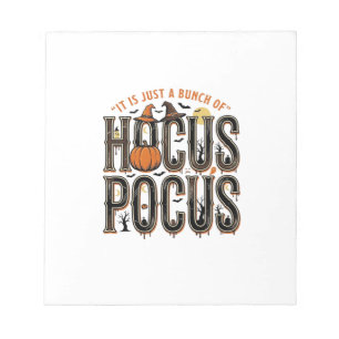 Oude Hocus Pocus Halloween Pompoen T-shirt Ontwerp Notitieblok