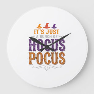 Oude Hocus Pocus Halloween Typografie Ontwerp_1 Grote Klok