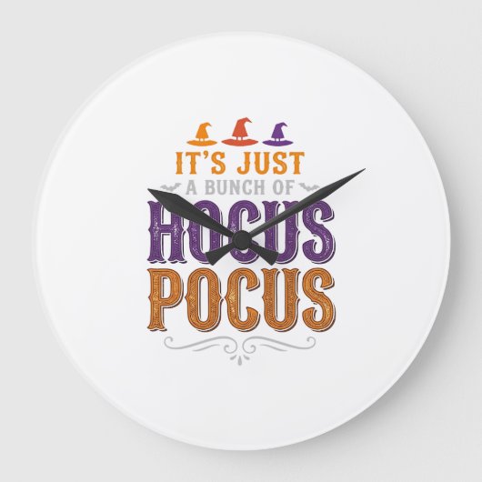 Oude Hocus Pocus Halloween Typografie Ontwerp_1 Grote Klok (Voorkant)