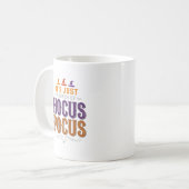Oude Hocus Pocus Halloween Typografie Ontwerp_1 Koffiemok (Voorkant links)