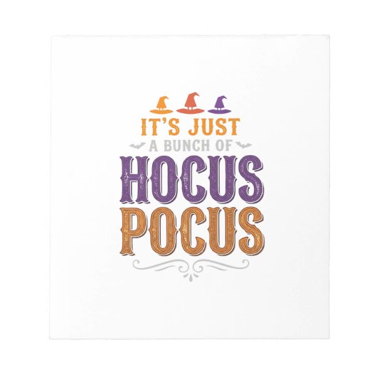 Oude Hocus Pocus Halloween Typografie Ontwerp_1 Notitieblok (Voorkant)