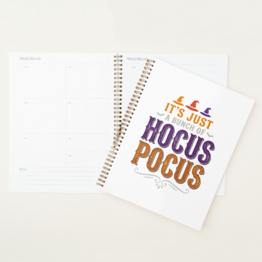 Oude Hocus Pocus Halloween Typografie Ontwerp_1 Planner (Display)