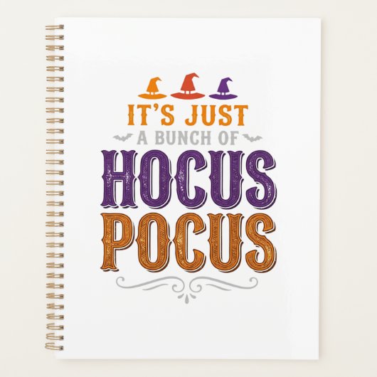 Oude Hocus Pocus Halloween Typografie Ontwerp_1 Planner (Voorkant)