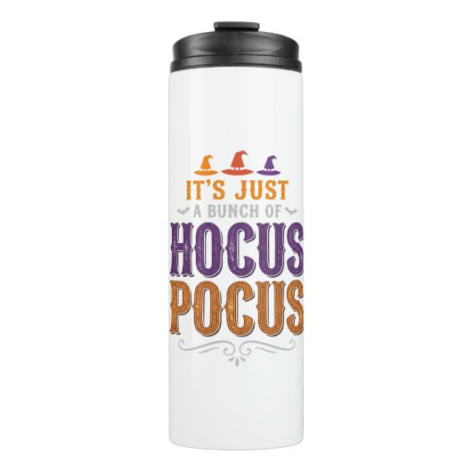 Oude Hocus Pocus Halloween Typografie Ontwerp_1 Thermosbeker (Voorkant)