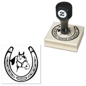 Oude hoefijzer rubberstempel (Gestempeld)