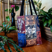 Oude Hoesjes van het Boek (blauw en Bourgogne) Tote Bag