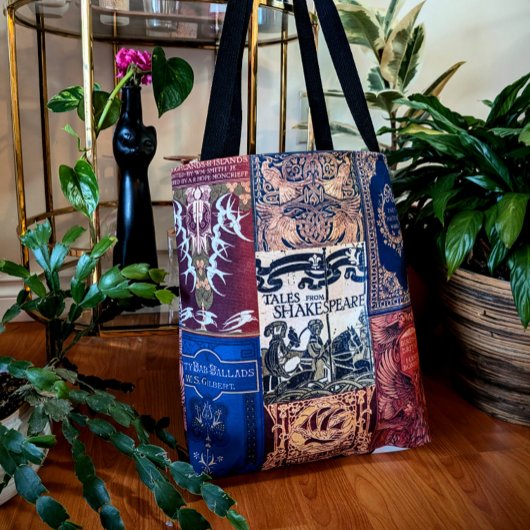 Oude Hoesjes van het Boek (blauw en Bourgogne) Tote Bag