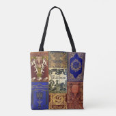 Oude Hoesjes van het Boek (blauw en Bourgogne) Tote Bag (Achterkant)