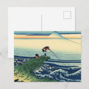 Oude Hokusai Kajikazawa Visser Kunst Briefkaart