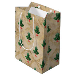 Oude Hollandse Damastpatroon met Hulst Medium Cadeauzakje