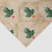 Oude Hollandse Damastpatroon met Hulst Tissuepapier (Detail)