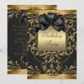 Oude Hollywood Glamour Art Deco verjaardagsfeestje Kaart (Voorkant / Achterkant)