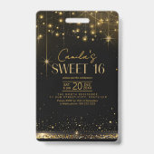 Oude Hollywood Glamour Kroonluchter Sweet 16 ID110 Badge (Achterkant)