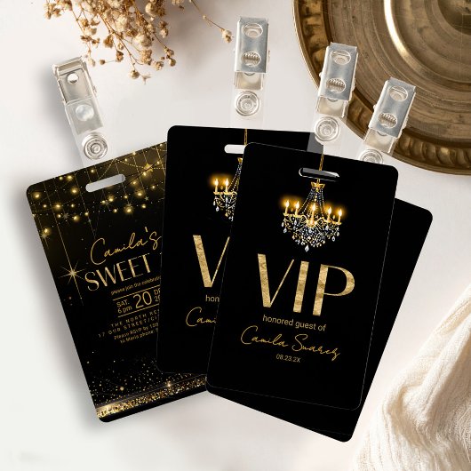 Oude Hollywood Glamour Kroonluchter Sweet 16 ID110 Badge