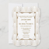 Oude Hollywood Great Gatsby Witte Trouw Uitnodigin Kaart (Voorkant)