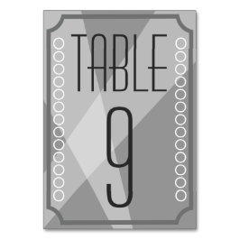 Oude Hollywood Stijl Tafel Nummer kaarten