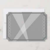 Oude Hollywood Ticket Stijl Uitnodiging (Achterkant)