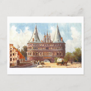 Oude Holstentor in Lubeck, Duitsland Briefkaart