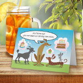 Oude Hond Humor Cupcake Verjaardagstaart Kaart