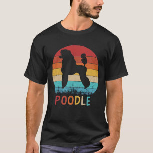 Oude-Hond-Liefhebber Silhouet Poedel T-shirt