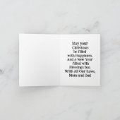 Oude hond met hulst kerstkaart feestdagen kaart (Binnen)