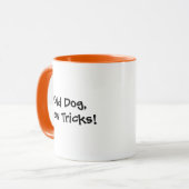 Oude Hond Oranje Afwerking Koffie Mok (Voorkant links)