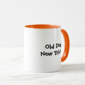 Oude Hond Oranje Afwerking Koffie Mok (Voorkant rechts)