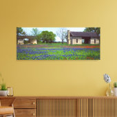 Oude Hond Run Cabin in Field of Wildflower Canvas Afdruk (Insitu (Woonkamer))