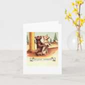 Oude Honden Kerstkaart Kaart (Gele Bloem)