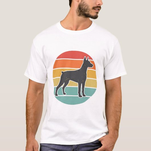 Oude Honden Zonsondergang Silhouet Vector Design_1 T-shirt (Voorkant)
