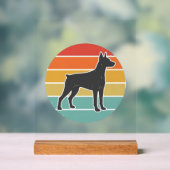 Oude honden zonsondergang Silhouet Vector ontwerp_ Acryl Bord (Neutraal)