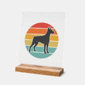 Oude honden zonsondergang Silhouet Vector ontwerp_ Acryl Bord (Hoek)