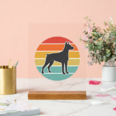 Oude honden zonsondergang Silhouet Vector ontwerp_ Acryl Bord (Huwelijk)