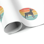 Oude honden zonsondergang Silhouet Vector ontwerp_ Cadeaupapier (Rol Hoek)